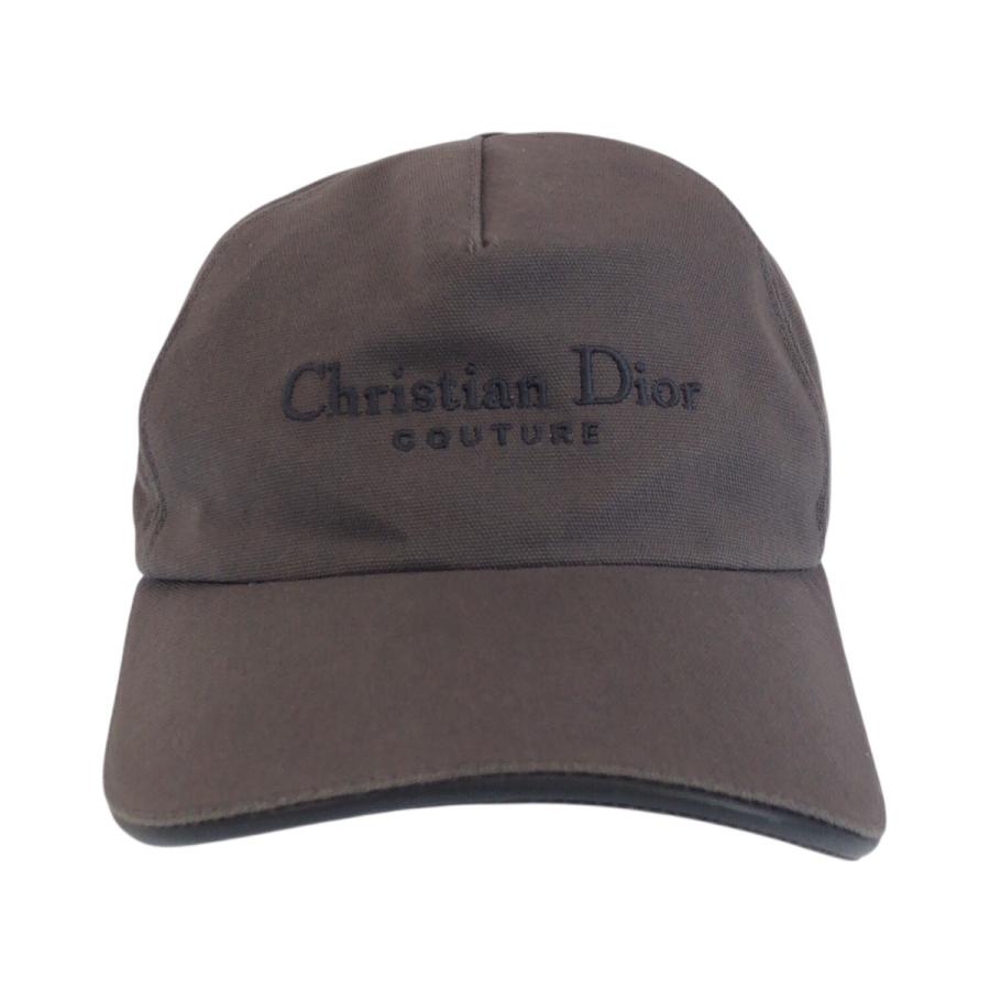 美品 Christian Dior クリスチャンディオール グレー シルバー金具 コットン キャップ 帽子 レディース 601402 |  | 01