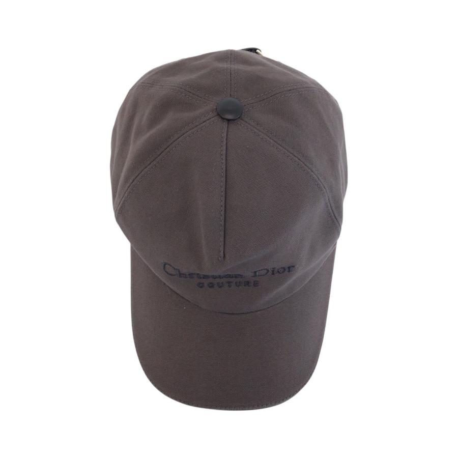 美品 Christian Dior クリスチャンディオール グレー シルバー金具 コットン キャップ 帽子 レディース 601402 |  | 03