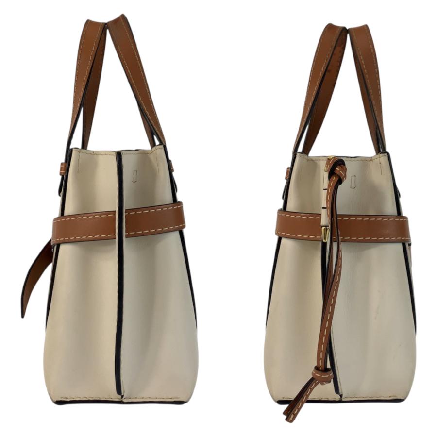LOEWE ロエベ ゲートトップハンドル ベージュ ブラウン ゴールド金具 レザー ハンドバッグ レディース 601414 | LOEWE | 07
