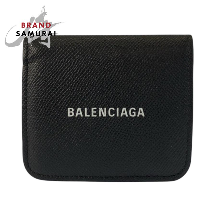 BALENCIAGA（バレンシアガ） 美品 ブラック 黒 レザー 594216 折財布 
