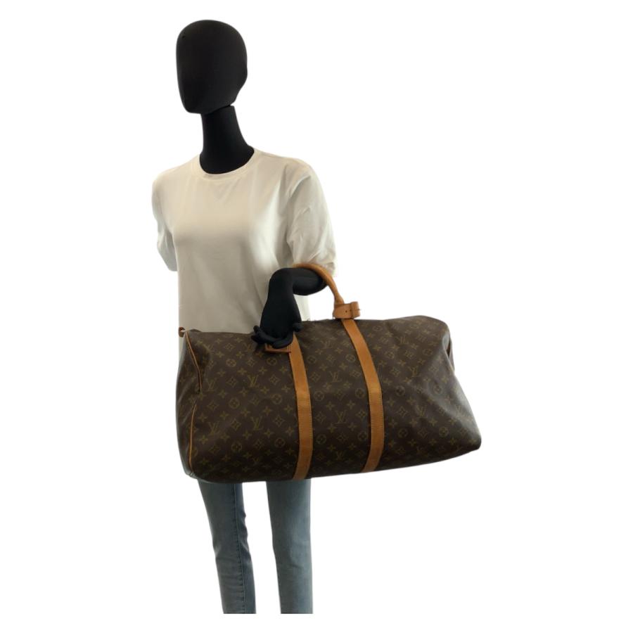 LOUIS VUITTON ルイヴィトン モノグラム キーポル55 ブラウン ゴールド金具 M41424 ボストンバッグ ハンドバッグ レディース 601465_5