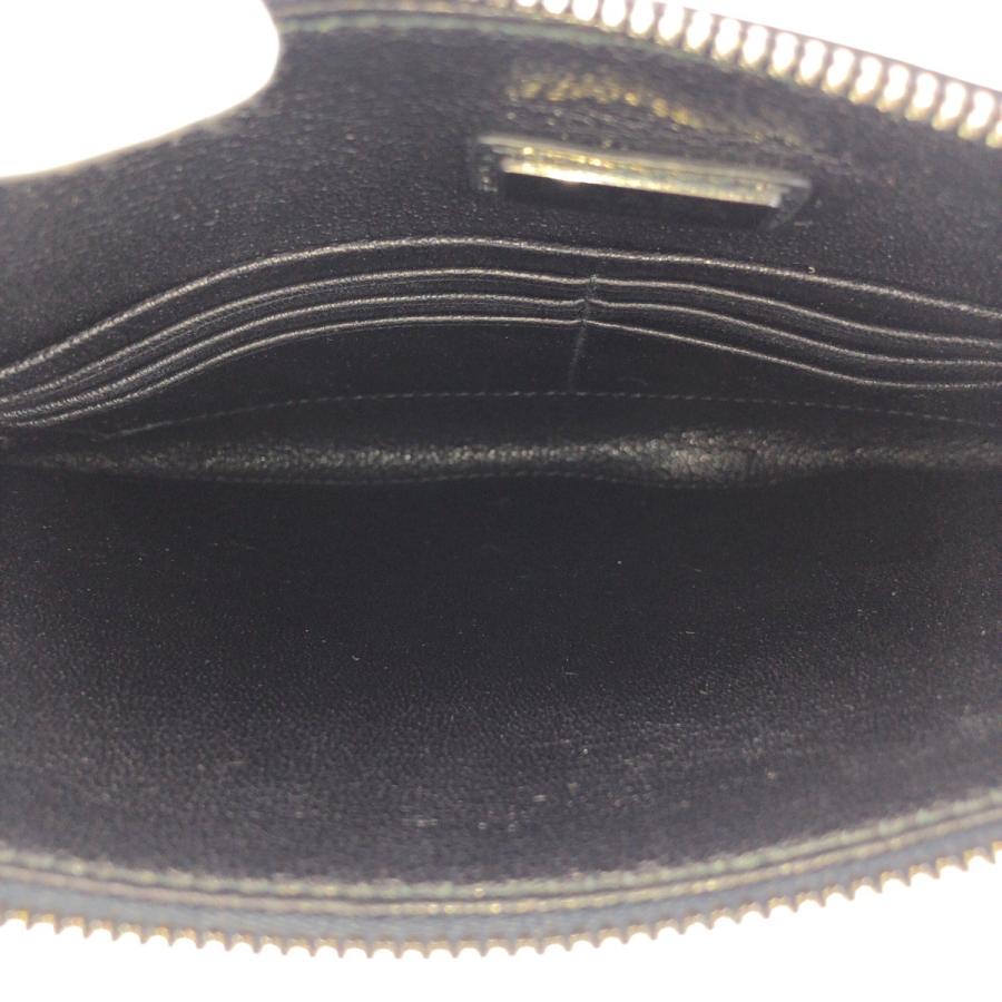 美品 PRADA プラダ サフィアーノ ネイビー オレンジ シルバー金具