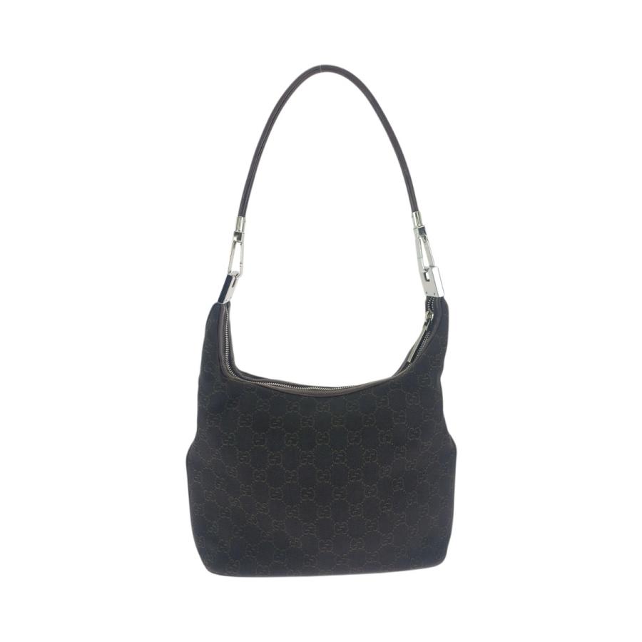 美品 GUCCI グッチ ブラウン ダークブラウン シルバー金具 GGキャンバス/レザー 01234 ショルダーバッグ ハンドバッグ レディース 601491_1