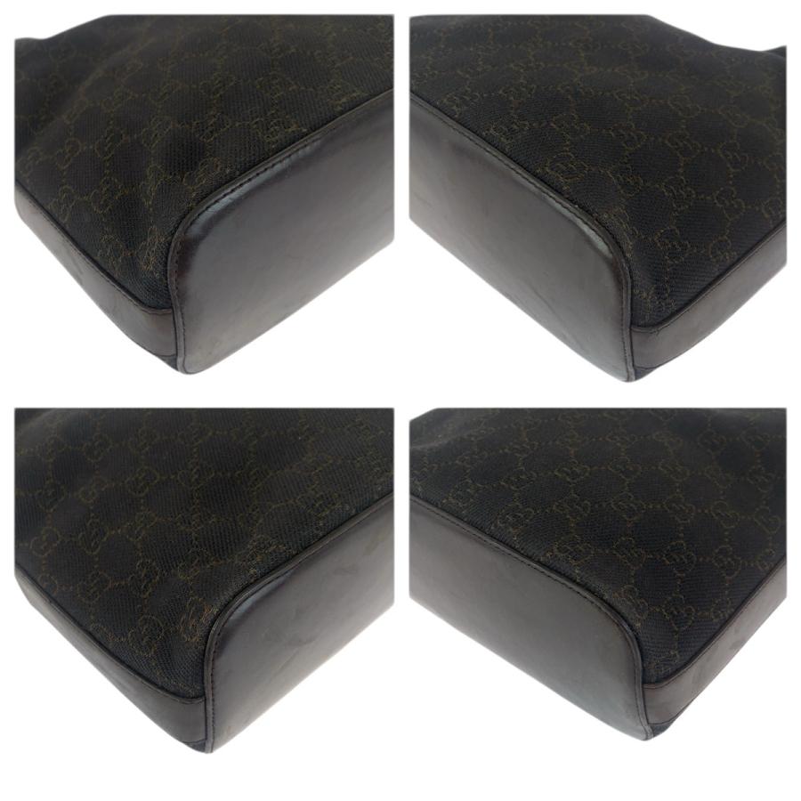 美品 GUCCI グッチ ブラウン ダークブラウン シルバー金具 GGキャンバス/レザー 01234 ショルダーバッグ ハンドバッグ レディース 601491_2