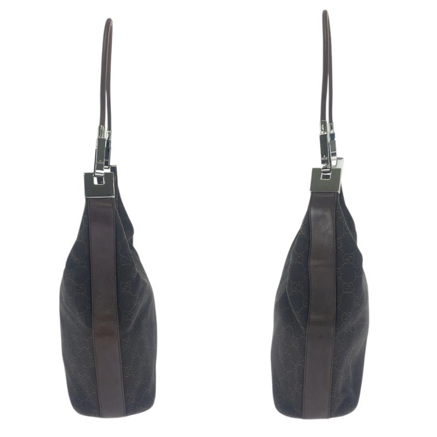 美品 GUCCI グッチ ブラウン ダークブラウン シルバー金具 GGキャンバス/レザー 01234 ショルダーバッグ ハンドバッグ レディース 601491_7