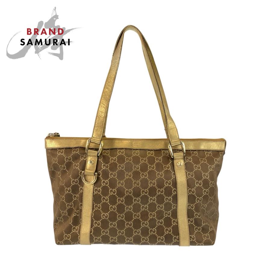 GUCCI（グッチ） アビー ゴールド ブラウン ゴールド金具 GGキャンバス