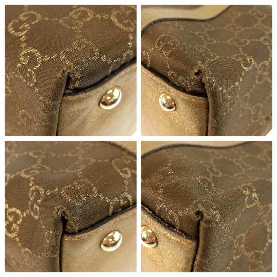 GUCCI（グッチ） アビー ゴールド ブラウン ゴールド金具 GGキャンバス