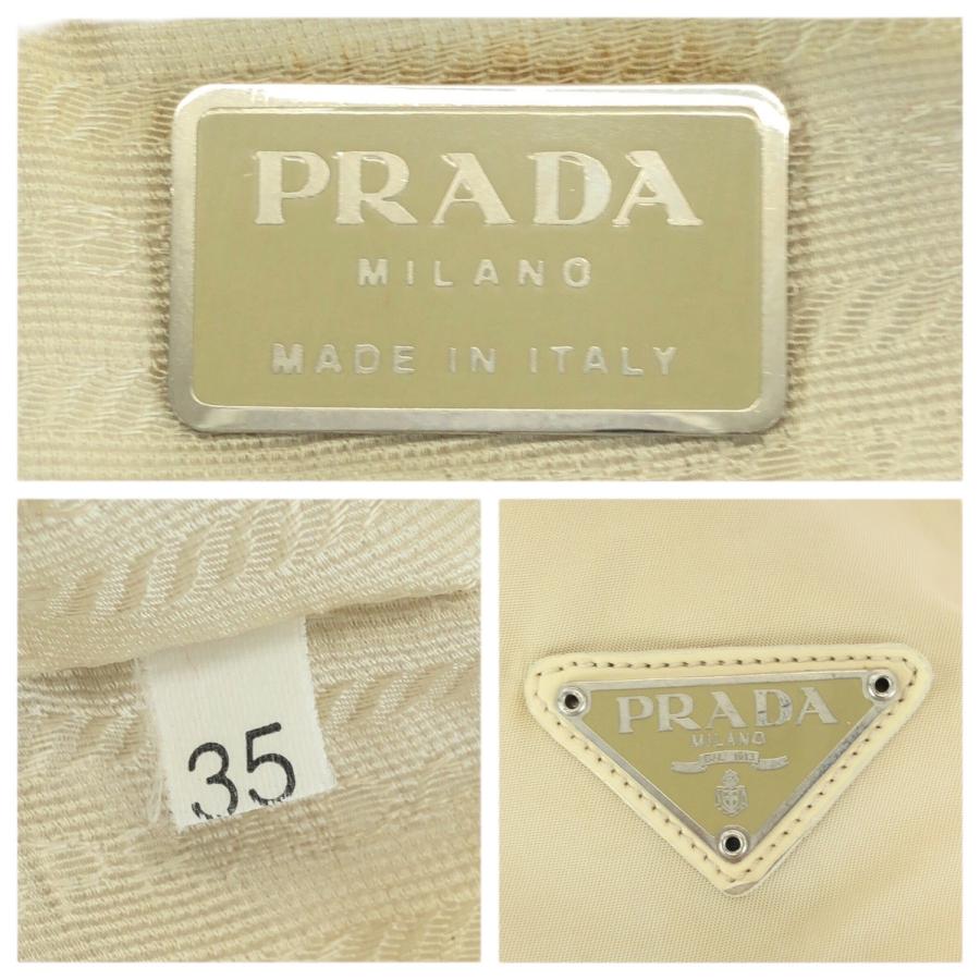 PRADA プラダ テスート 三角ロゴプレート ベージュ アイボリー シルバー金具 ナイロン/レザー リュック・デイパック バックパック 601507_3