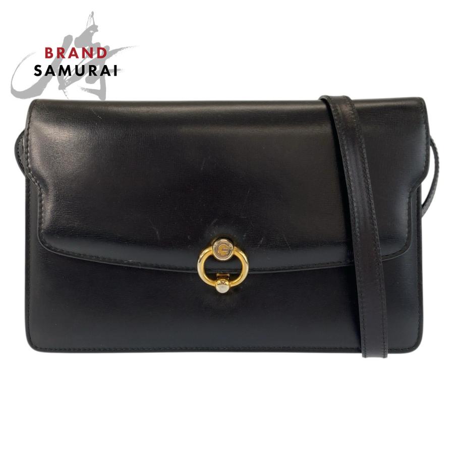 GUCCI オールドグッチ ヴィンテージ ハンドバッグ ブラック GUCCI（グッチ） ヴィンテージ オールドグッチ ブラック 黒 ゴールド