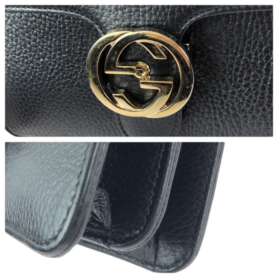 GUCCI グッチ インターロッキングG ブラック 黒 ゴールド金具 レザー 510304 チェーンショルダーバッグ レディース 601549 | GUCCI | 04