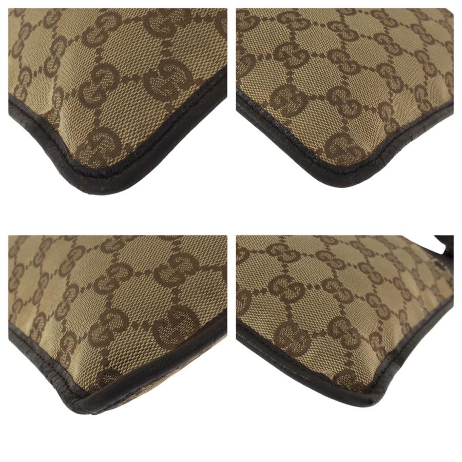 GUCCI グッチ ベージュ ダークブラウン  GGキャンバス/レザー 27639 ショルダーバッグ ポシェット レディース 601555 | GUCCI | 02