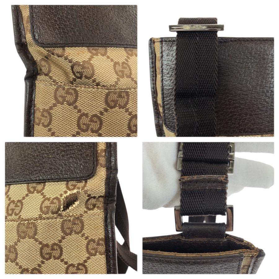 GUCCI グッチ ベージュ ダークブラウン  GGキャンバス/レザー 27639 ショルダーバッグ ポシェット レディース 601555 | GUCCI | 04