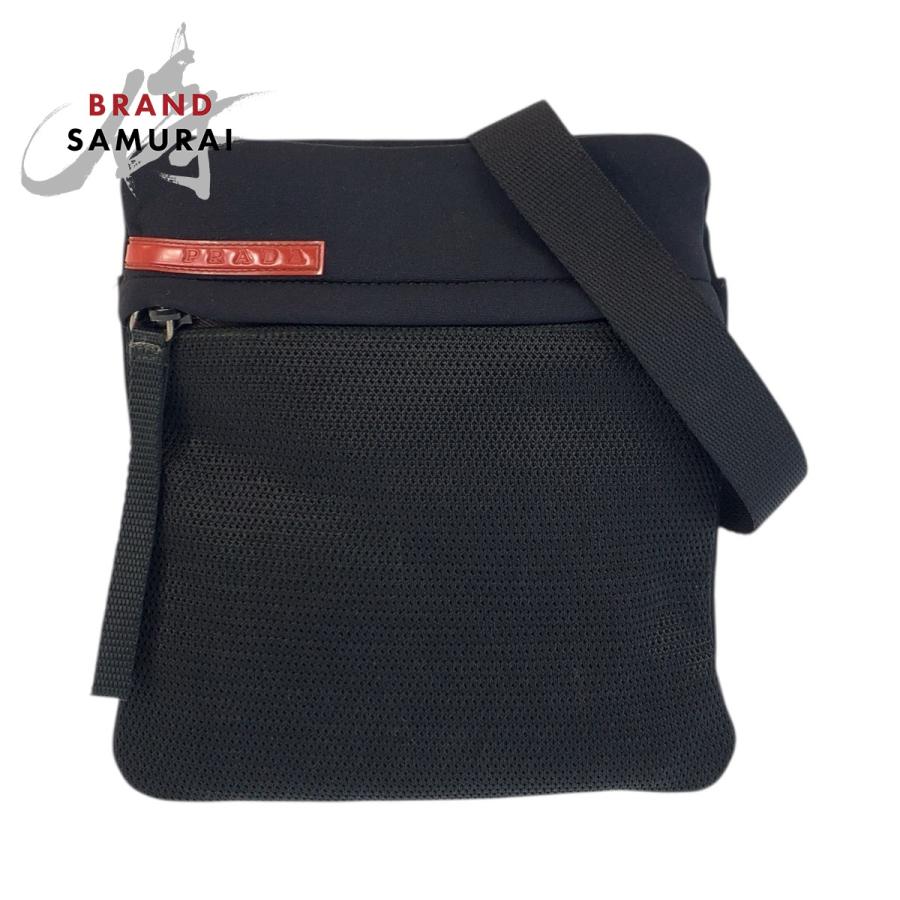 美品 PRADA SPORTS プラダスポーツ ブラック 黒/ネオプレンメッシュ 