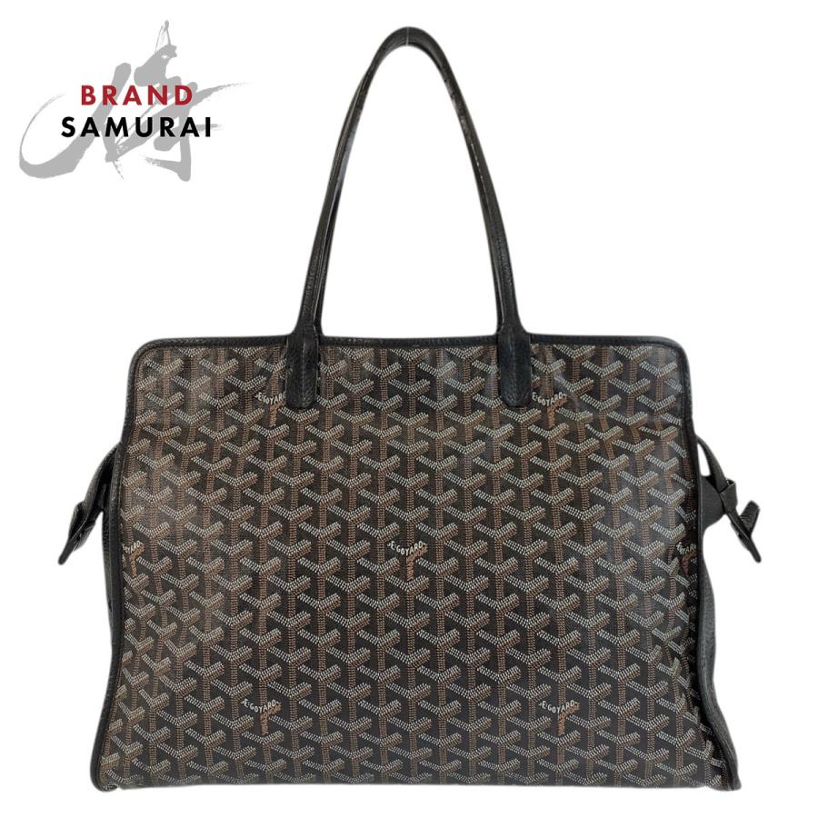 美品 GOYARD ゴヤール アーディPM ブラック 黒 ブラウン PVC/レザー トートバッグ ショルダーバッグ レディース 601585 | GOYARD