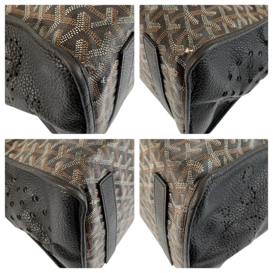 美品 GOYARD ゴヤール アーディPM ブラック 黒 ブラウン PVC/レザー トートバッグ ショルダーバッグ レディース 601585 | GOYARD | 03
