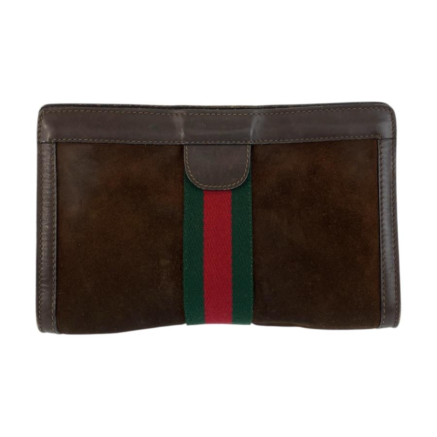 GUCCI グッチ ヴィンテージ シェリーライン ブラウン スウェード