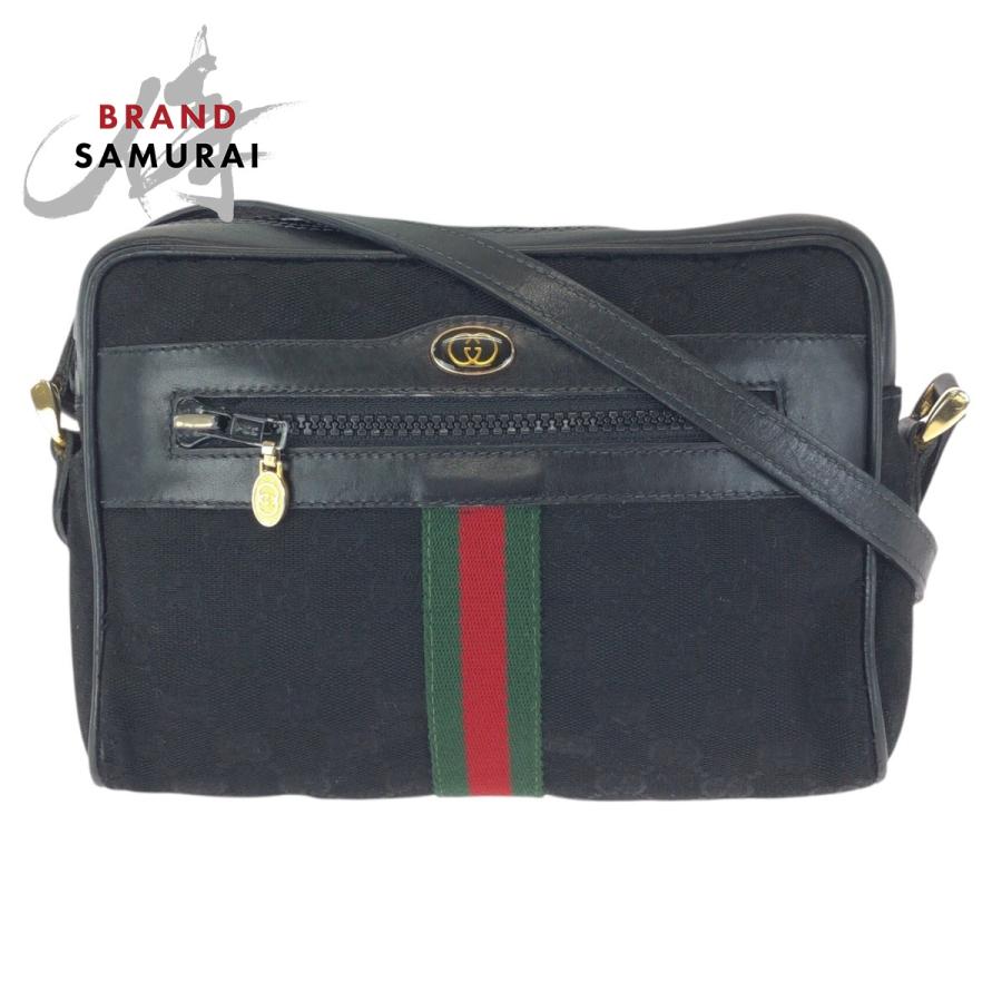 GUCCI グッチ オールドグッチ　シェリーライン　ショルダーバッグ GUCCI（グッチ） オールドグッチ シェリーライン ブラック マルチ