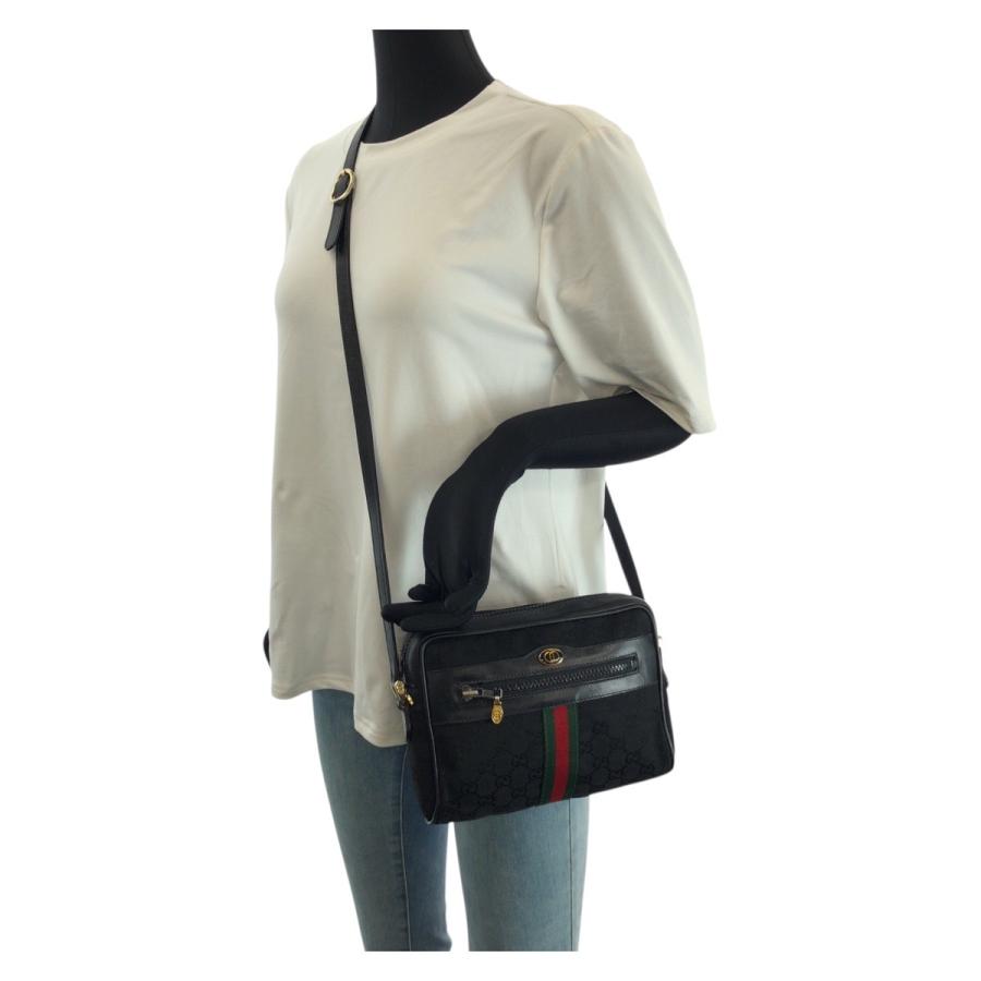 GUCCI グッチ オールドグッチ　シェリーライン　ショルダーバッグ GUCCI（グッチ） オールドグッチ シェリーライン ブラック マルチ