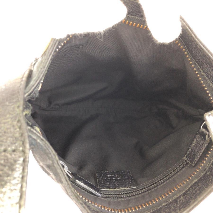GUCCI（グッチ） ブラック 黒 シルバー金具 GGキャンバス/レザー 