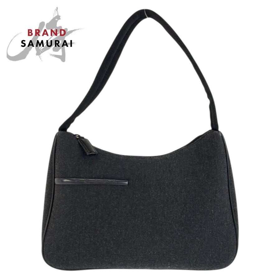 美品 PRADA SPORTS プラダスポーツ グレー ブラック ウール/ナイロン 