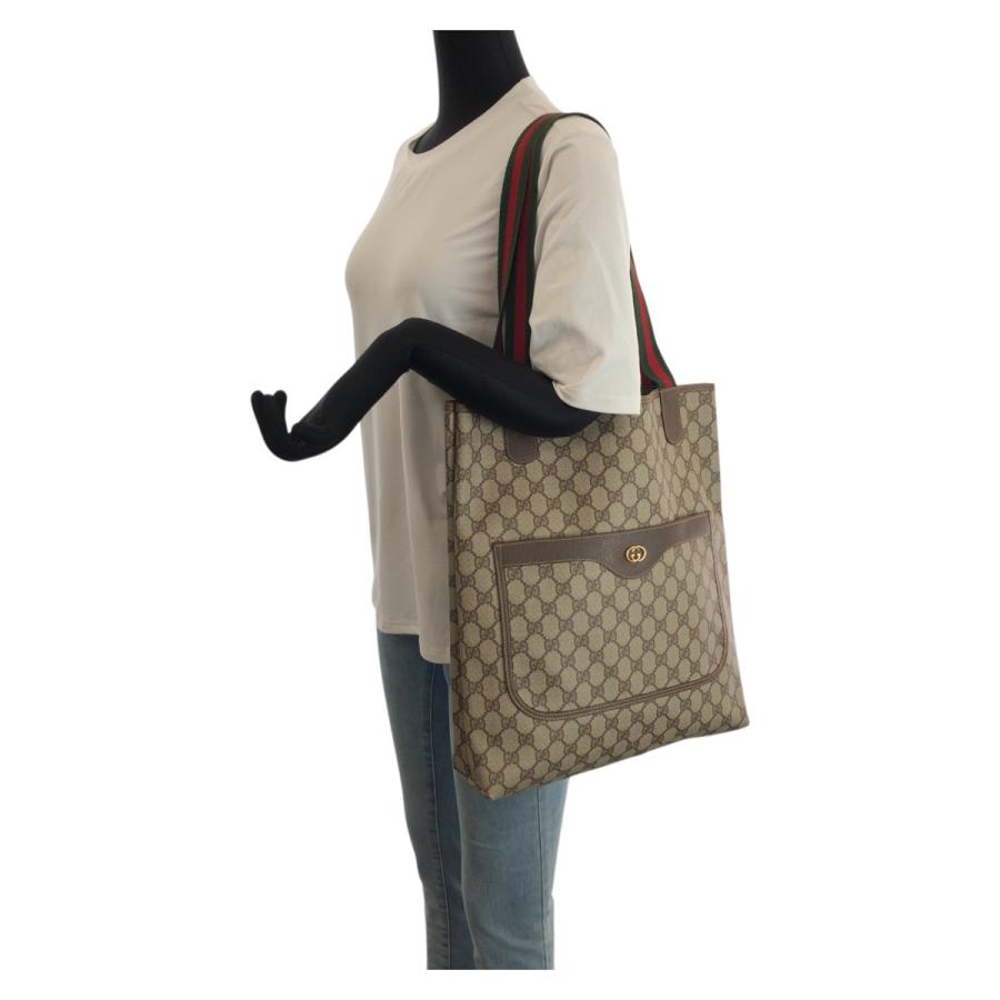 美品 GUCCI グッチ ヴィンテージ オールドグッチ シェリーライン ベージュ ゴールド金具 GGスプリームキャンバス トートバッグ 601663 | GUCCI | 06