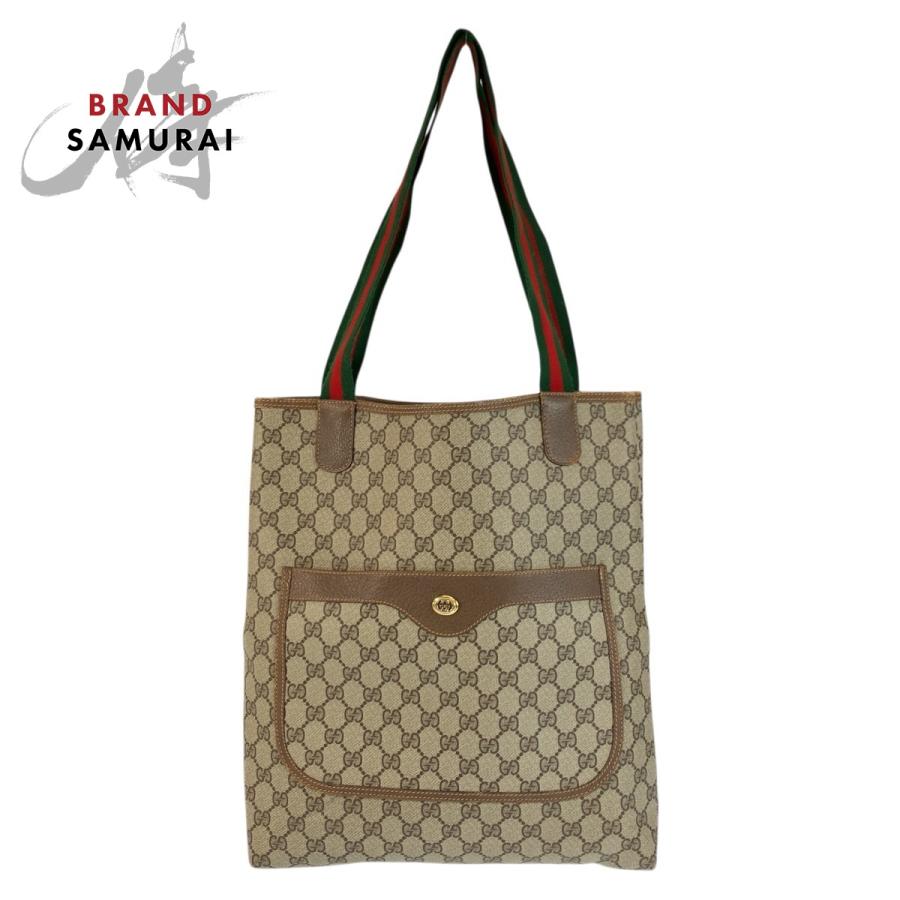 美品 GUCCI グッチ ヴィンテージ シェリーライン GGスプリームキャンバス 89 02 003 トートバッグ ショルダーバッグ レディース 601677 | GUCCI