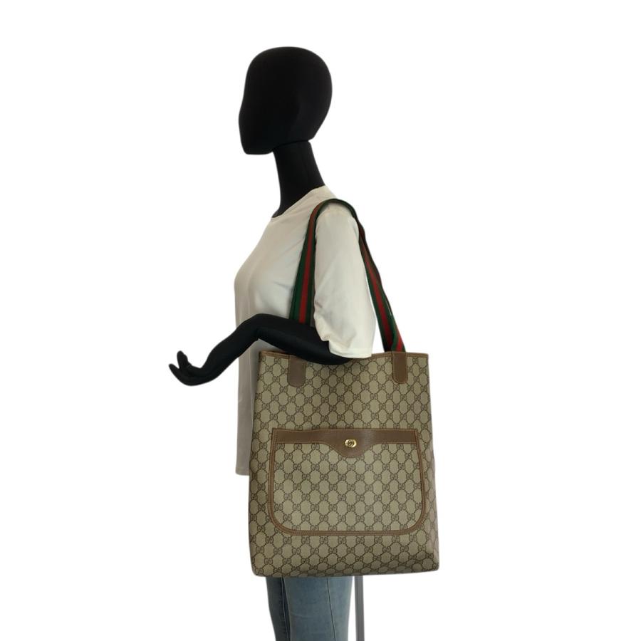 美品 GUCCI グッチ ヴィンテージ シェリーライン GGスプリームキャンバス 89 02 003 トートバッグ ショルダーバッグ レディース 601677 | GUCCI | 05