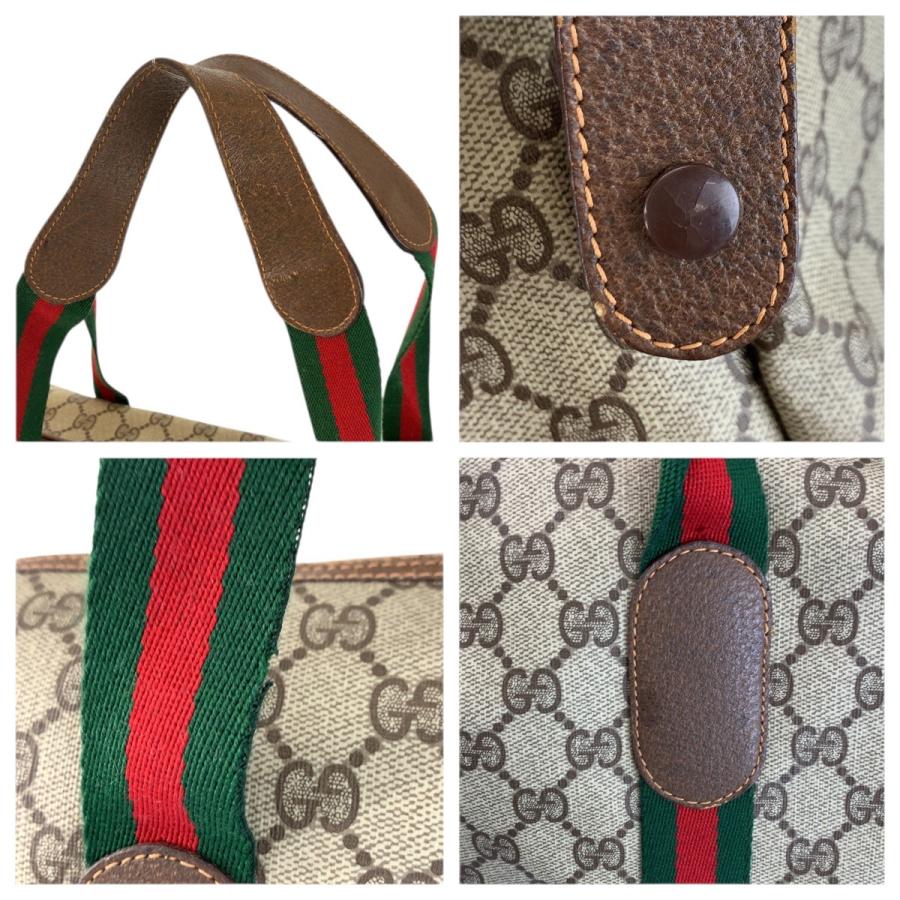 美品 GUCCI グッチ ヴィンテージ シェリーライン GGスプリームキャンバス 89 19 012 ボストンバッグ ハンドバッグ レディース 601700_4
