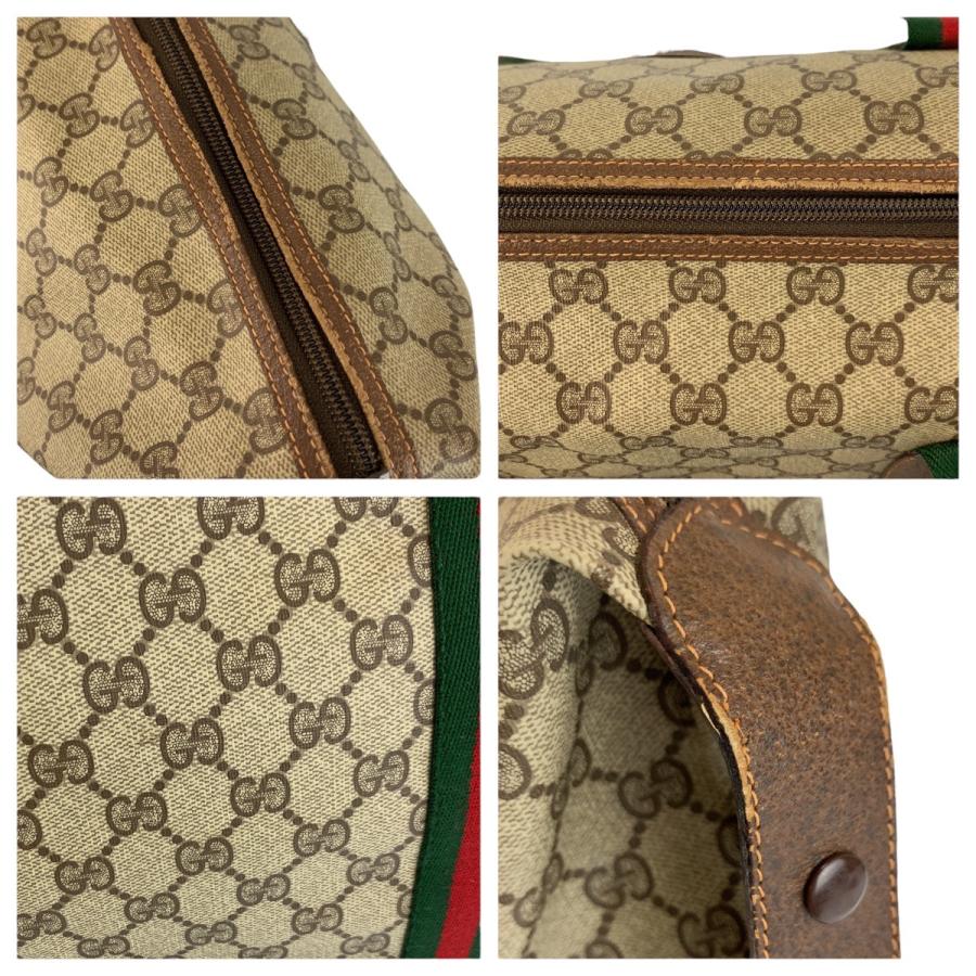 美品 GUCCI グッチ ヴィンテージ シェリーライン GGスプリームキャンバス 89 19 012 ボストンバッグ ハンドバッグ レディース 601700_5