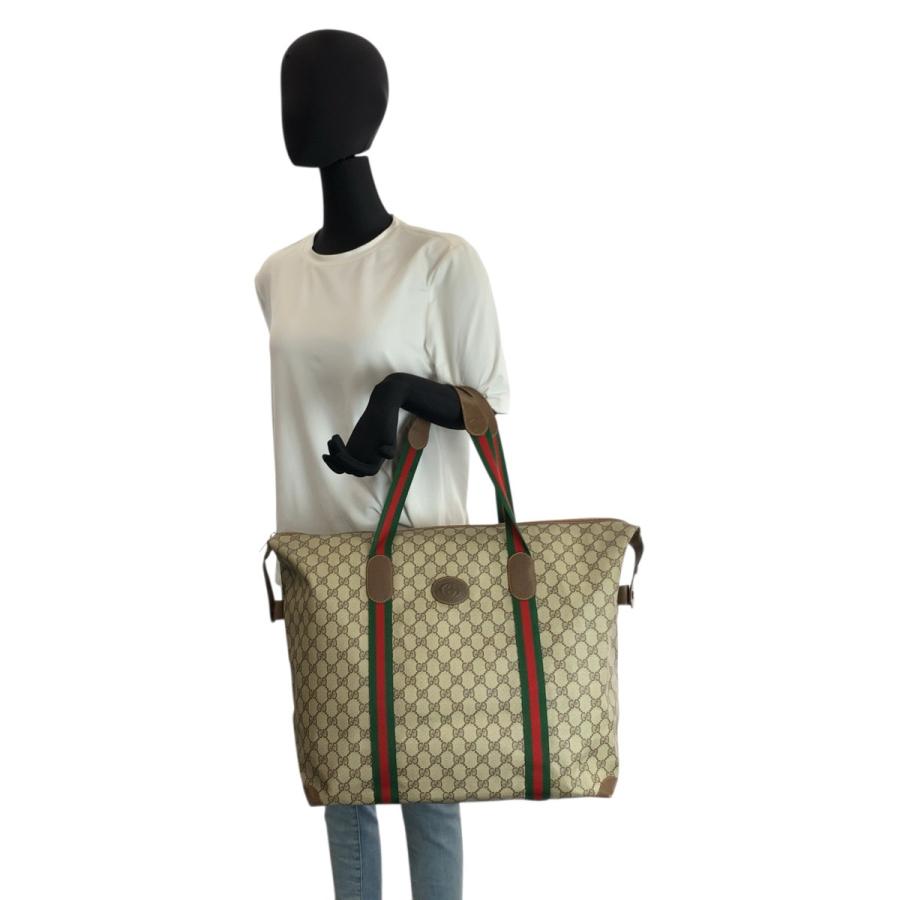美品 GUCCI グッチ ヴィンテージ シェリーライン GGスプリームキャンバス 89 19 012 ボストンバッグ ハンドバッグ レディース 601700_6