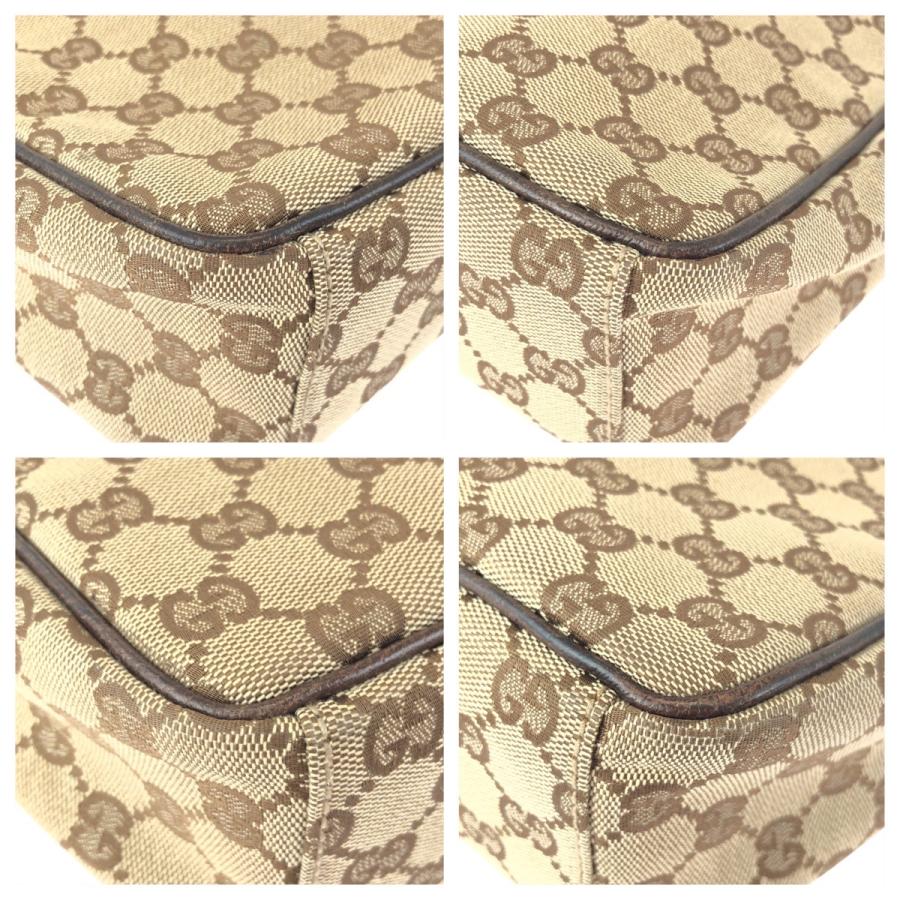 美品 GUCCI グッチ ベージュ ブラウン GGキャンバス/レザー 122759 ショルダーバッグ メッセンジャーバッグ  レディース 601709 | GUCCI | 02