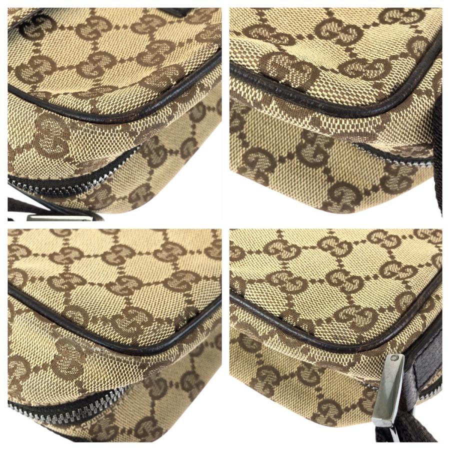 美品 GUCCI グッチ ベージュ ブラウン GGキャンバス/レザー 122759 ショルダーバッグ メッセンジャーバッグ  レディース 601709 | GUCCI | 03