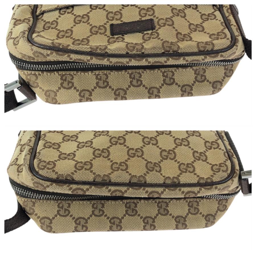 美品 GUCCI グッチ ベージュ ブラウン GGキャンバス/レザー 122759 ショルダーバッグ メッセンジャーバッグ  レディース 601709 | GUCCI | 05