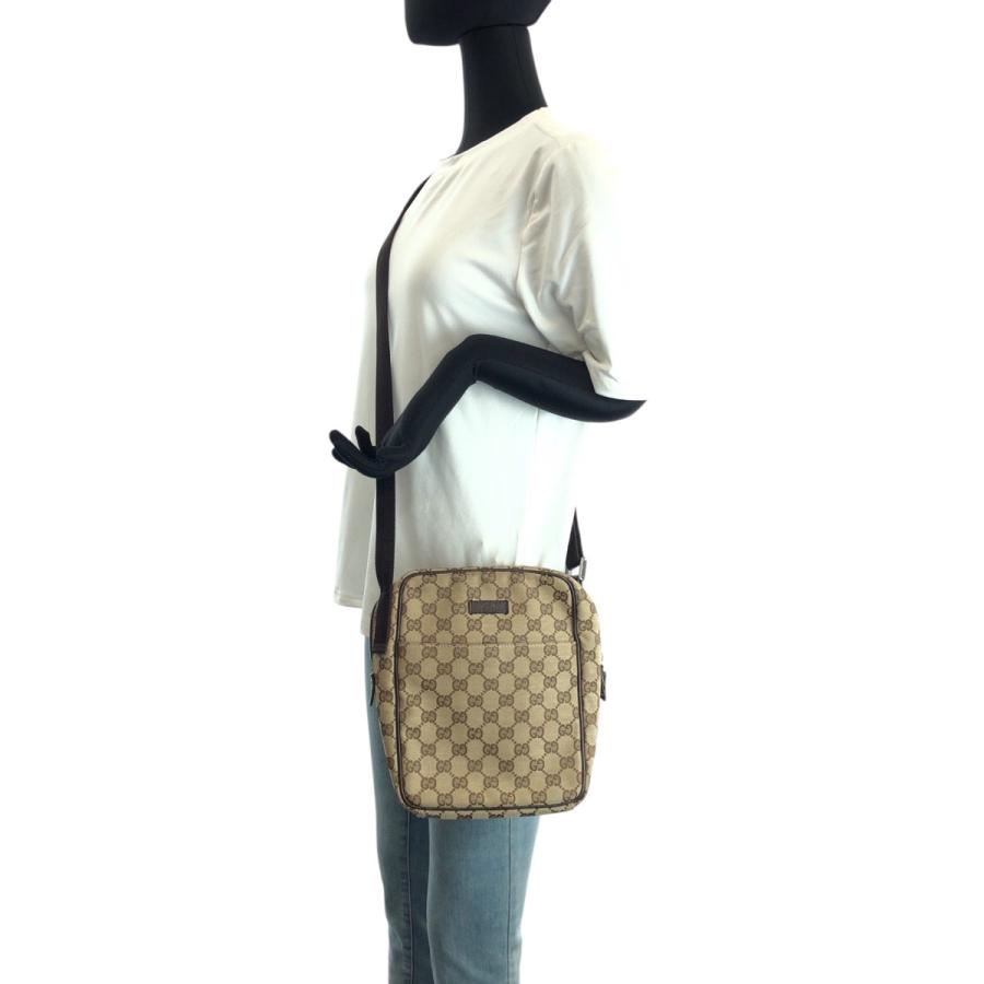 美品 GUCCI グッチ ベージュ ブラウン GGキャンバス/レザー 122759 ショルダーバッグ メッセンジャーバッグ  レディース 601709 | GUCCI | 06