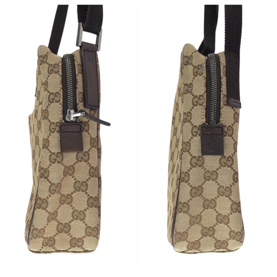 美品 GUCCI グッチ ベージュ ブラウン GGキャンバス/レザー 122759 ショルダーバッグ メッセンジャーバッグ  レディース 601709 | GUCCI | 07