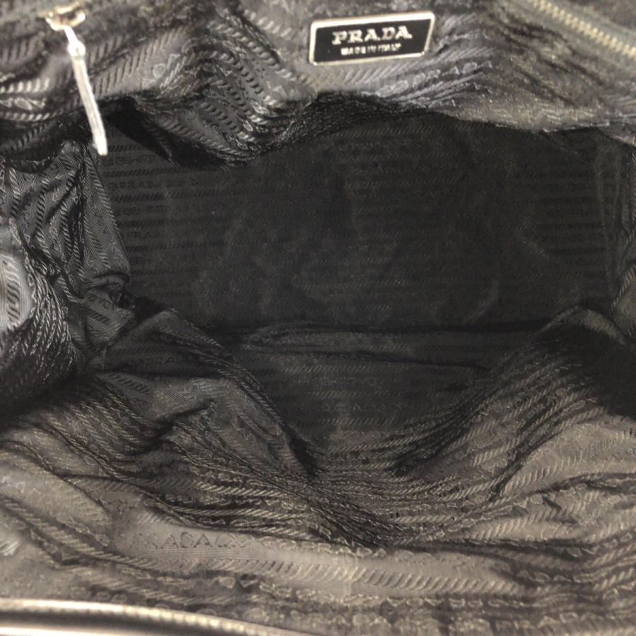 美品 PRADA プラダ テスート 三角ロゴプレート ブラック 黒 シルバー金具 ナイロン/レザー トートバッグ ハンドバッグ レディース 601716_8