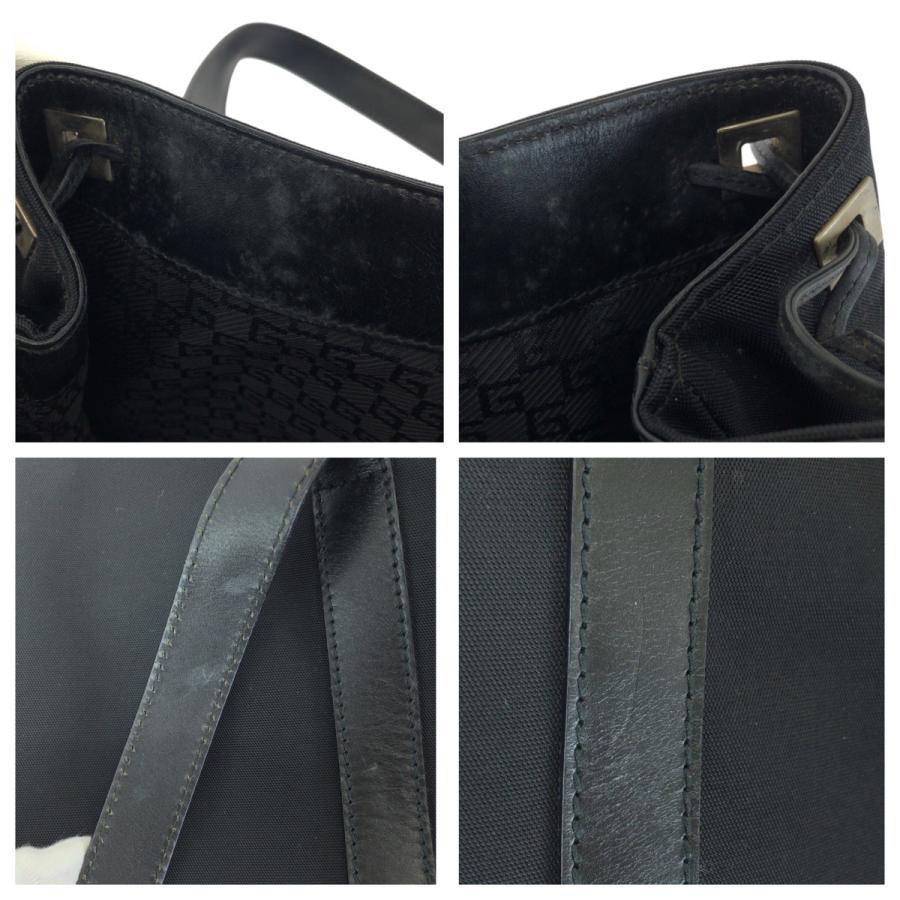 美品 GUCCI グッチ ブラック 黒 シルバー金具 ナイロン/レザー 019 0493 トートバッグ ショルダーバッグ レディース 601720 | GUCCI | 03