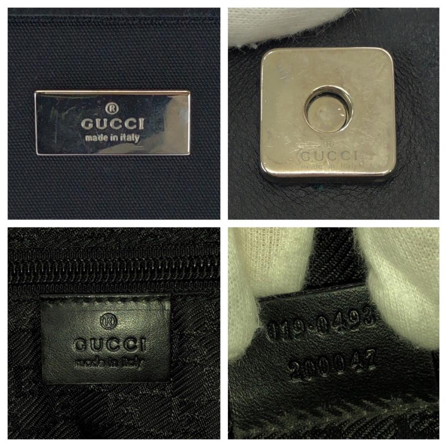 美品 GUCCI グッチ ブラック 黒 シルバー金具 ナイロン/レザー 019 0493 トートバッグ ショルダーバッグ レディース 601720 | GUCCI | 05