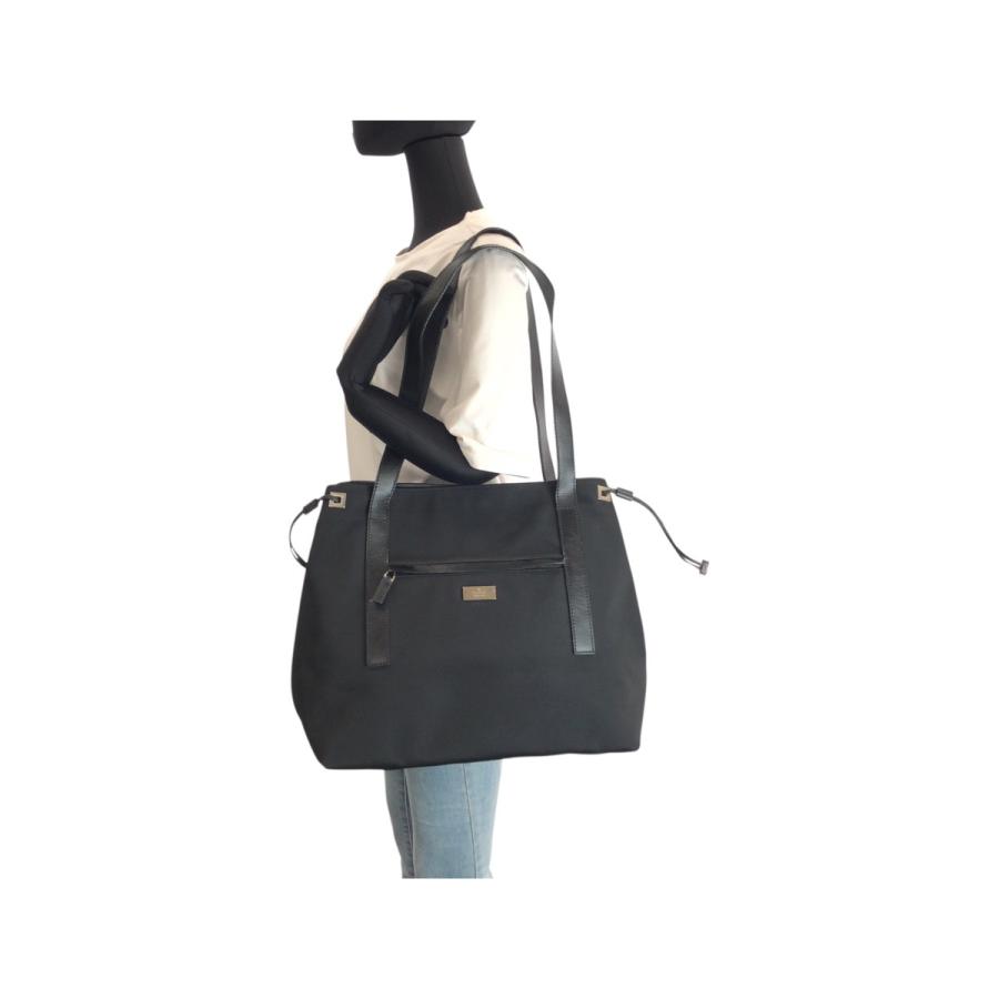 美品 GUCCI グッチ ブラック 黒 シルバー金具 ナイロン/レザー 019 0493 トートバッグ ショルダーバッグ レディース 601720 | GUCCI | 06