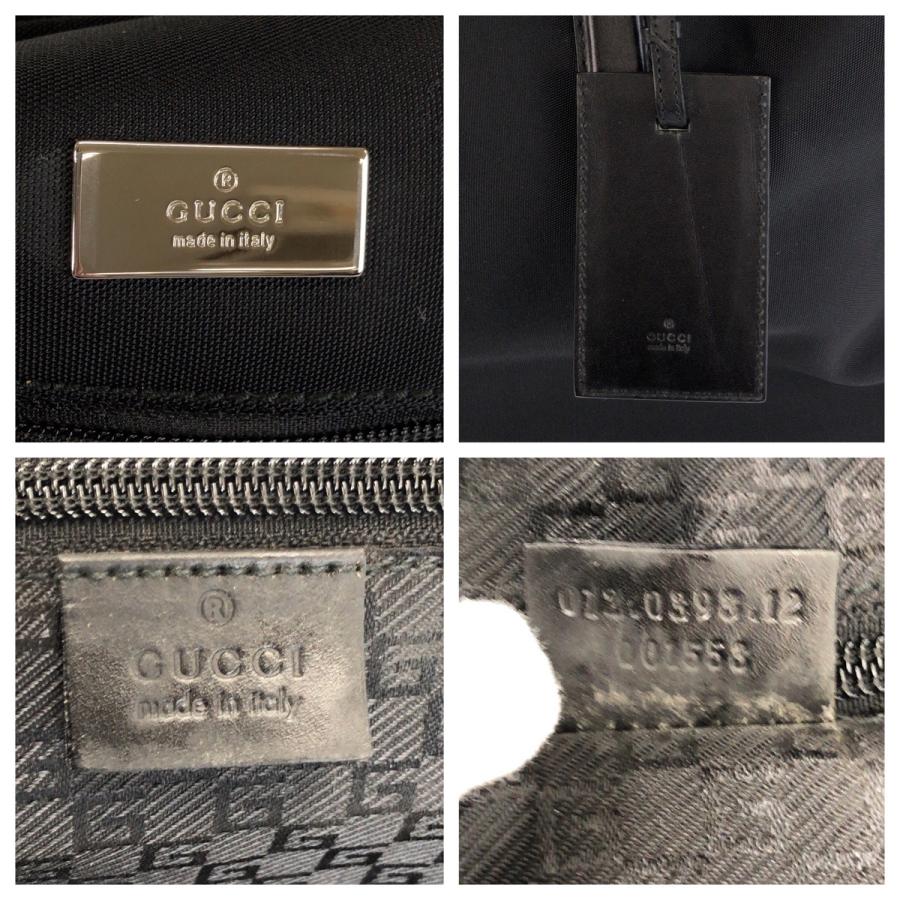 美品 GUCCI グッチ ブラック 黒 シルバー金具 キャンバス/レザー 012 0398 12 ボストンバッグ 男女兼用 ショルダーバッグ 2WAY 601735_3