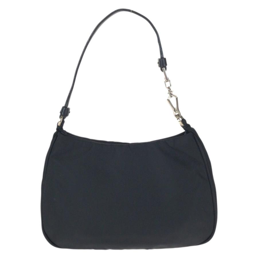 美品 PRADA プラダ テスート 三角ロゴプレート ブラック 黒 シルバー金具 ナイロン/レザー ハンドバッグ アクセサリーポーチ 601745_1
