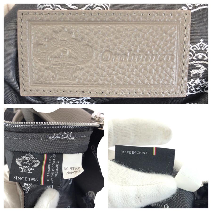 新品未使用 Orobianco オロビアンコ ブラック グレー シルバー金具 ナイロン/レザー 92168 ボディバッグ ショルダーバッグ 601866 新品_3