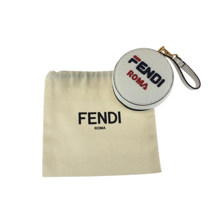 美品 FENDI フェンディ FENDI×FILA エコバッグ ホワイト ゴールド金具 レザー/ナイロン リュック・デイパック 男女兼用 レディース 601874_3