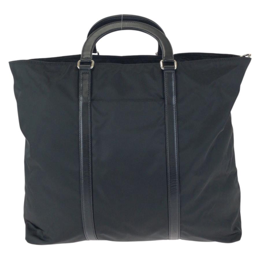 美品 PRADA プラダ テスート 三角ロゴプレート 2way ブラック 黒 シルバー金具 ナイロン/レザー ショルダーバッグ トートバッグ 601913_1
