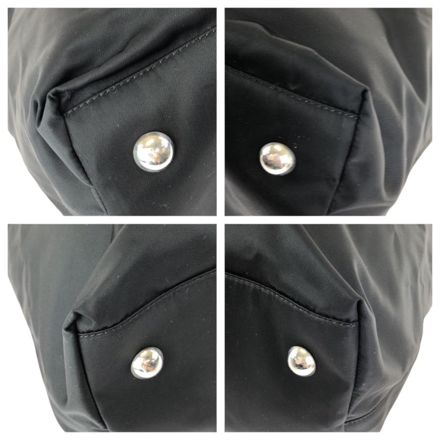美品 PRADA プラダ テスート 三角ロゴプレート 2way ブラック 黒 シルバー金具 ナイロン/レザー ショルダーバッグ トートバッグ 601913_2