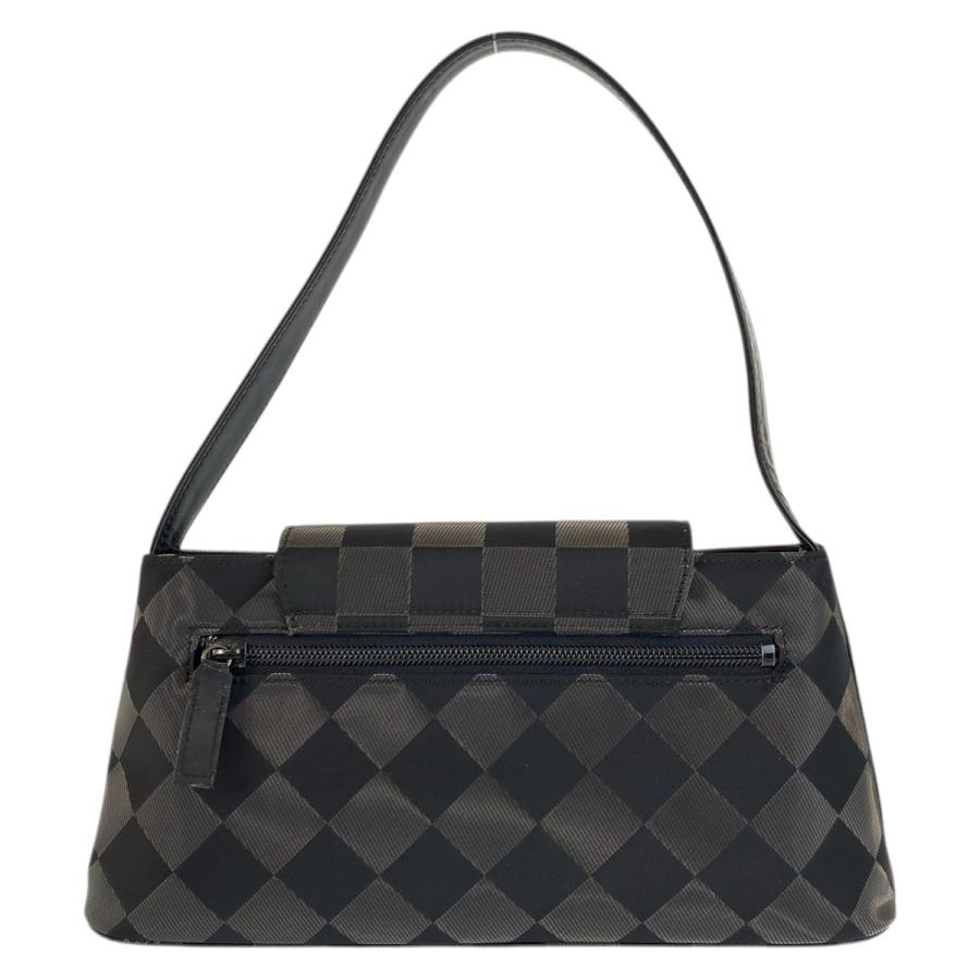 美品 GIVENCHY ジバンシィ ヴィンテージ ダイヤ柄 ブラック 黒 ナイロン/レザー ハンドバッグ ショルダーバッグ レディース 601931