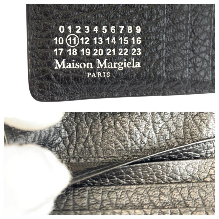 美品 Maison Margiela メゾン マルジェラ ブラック 黒 レザー 折り財布