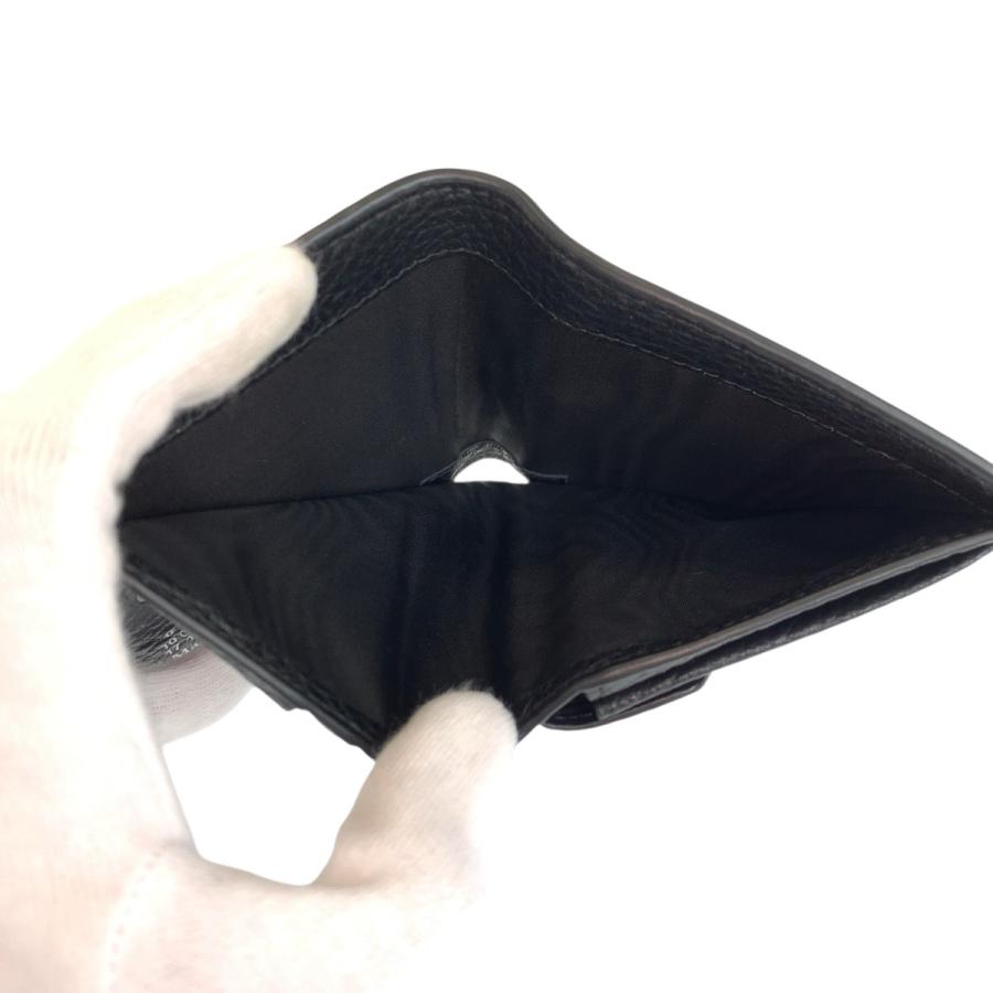 美品 Maison Margiela メゾン マルジェラ ブラック 黒 レザー 折り財布