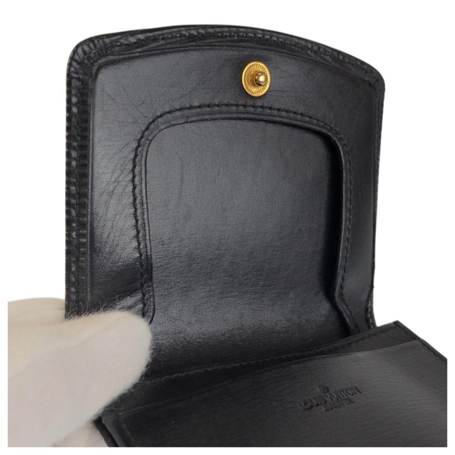 美品 LOUIS VUITTON ルイヴィトン エピ キュベットスプール ブラック 黒 ゴールド金具 レザー  M63702 ケース 小銭入れ メンズ 601967 【中古】 LOUIS VUITTON（ルイ・ヴィトン） 美品 エピ キュベットスプール