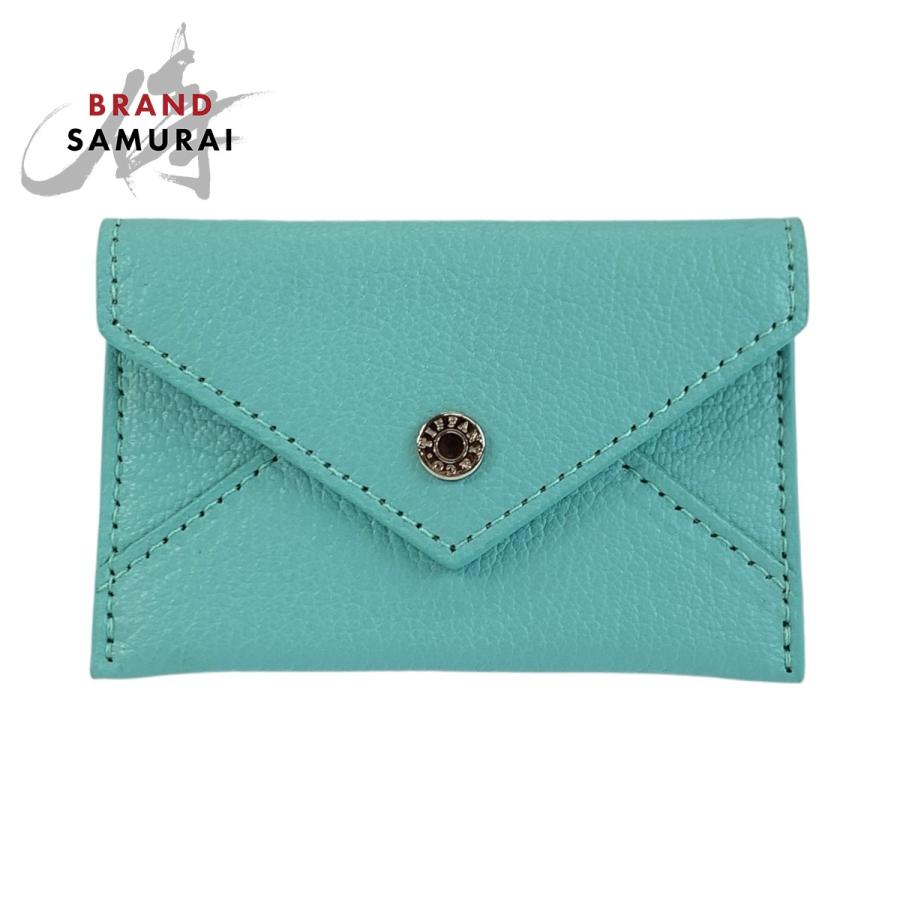 TIFFANY&Co.（ティファニー） ブルー シルバー金具 レザー カード